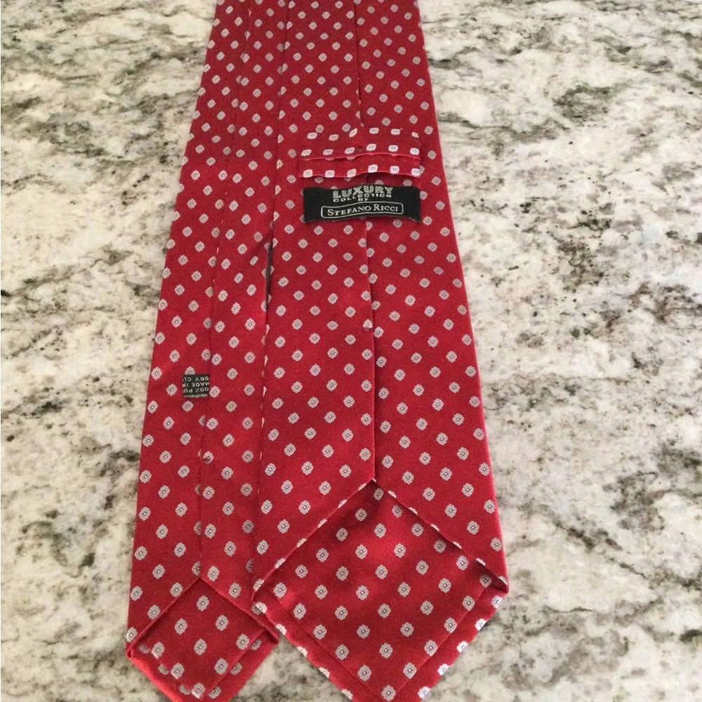 Stafford Red Polka Dot Silk Tie